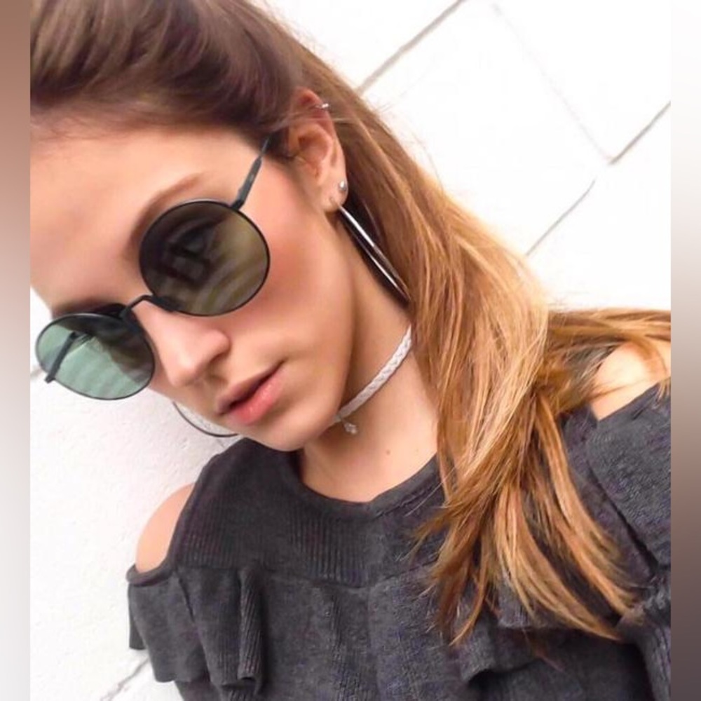 Green 0248 Waves Ff0248s Stripe Flash Mirrored Round Runway Sunglasses